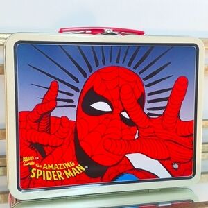 Vintage 1998 THE AMAZING SPIDERMAN Lunch Box-Marvel×The TinBox Comp, 7.5"×6"×3.5